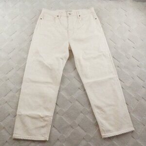 Twin Doves Vintage Stove Pipe Ankle Jean Womens 32 Cream Rigid Denim